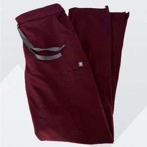 Maroon Figs scrub pants